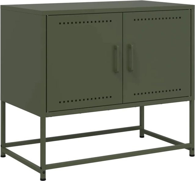 vidaXL TV-Schrank aus Stahl in Grün im Industrie-Stil B/T/H: 68,5 x 39 x 60,5 cm - Bild 1
