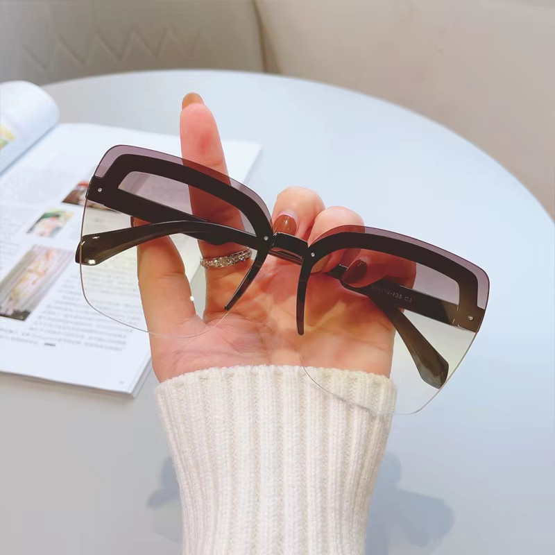 Samjune Sonnenbrille, randlos, quadratisch, Unisex - Bild 1