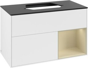 V&B Waschtischunterschrank Finion 100 in Weiß lackiert, Breite: 100 cm, Tiefe: 50,1 cm, Höhe: 50,1 cm - Bild 1