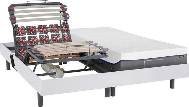 YSMÉE Bett Dionysos mit elektrischem Lattenrost in Weiß, B/T/H: 80 x 200 x 71 cm - Bild 1