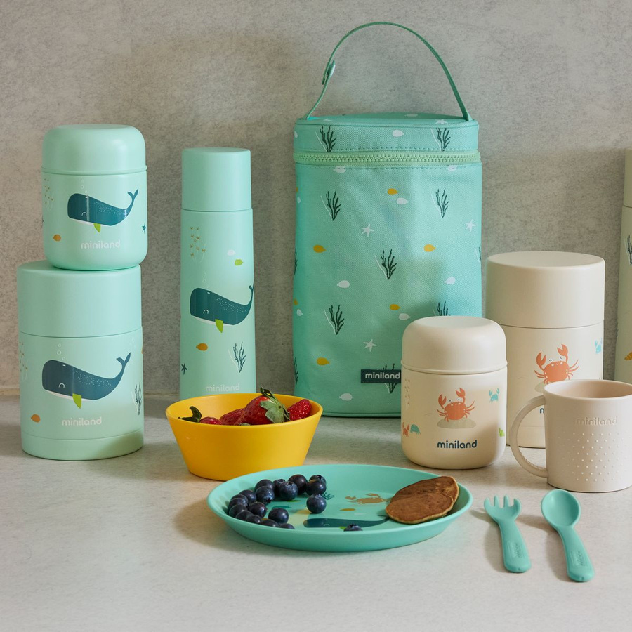 Miniland Food Thermy Edelstahl-Isolierbox, 600 ml, Ocean Blue/Green/Turquoise, auslaufsicher und BPA-frei - Bild 4
