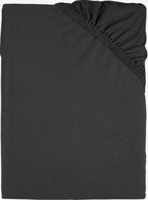 NKD Jersey-Spannbetttuch aus Baumwolle, Schwarz, B/T: 200 x 200 cm - Bild 1