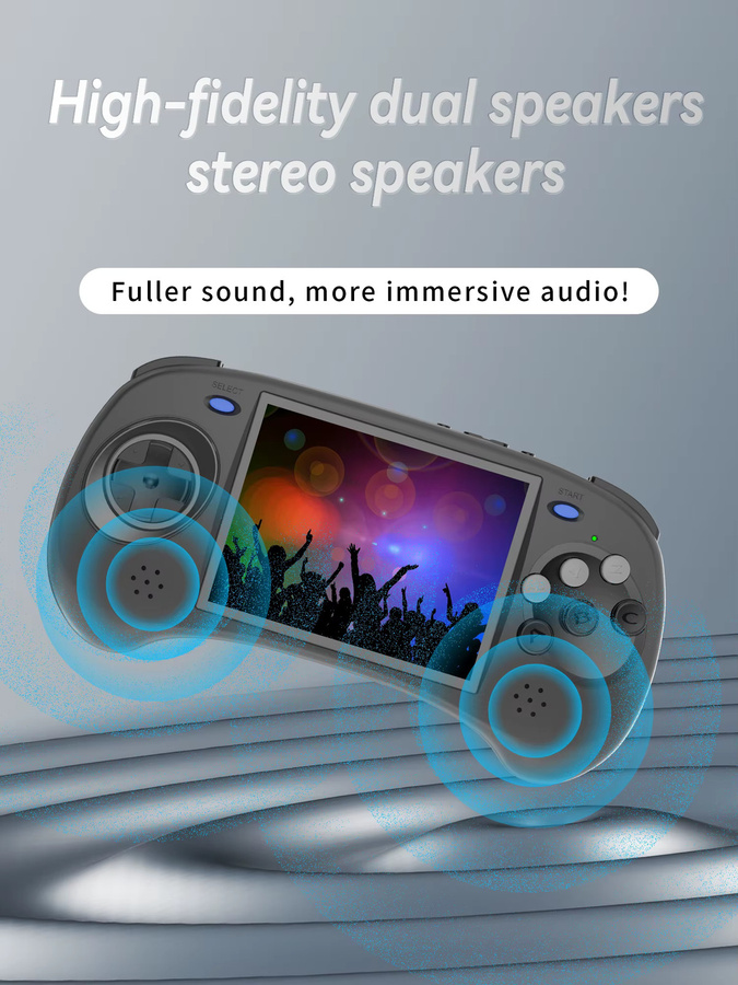 Anbernic RG ARC Retro-Spielekonsole Handheld-Emulator mit 4,0 Zoll Display in Schwarz und Grau - Bild 4
