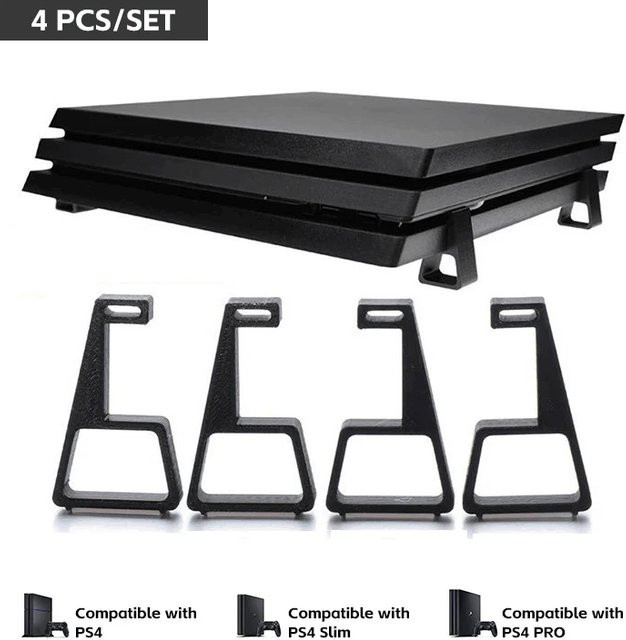 TECTINTER 4er-Set Horizontale Kühlungshalterung für PS4, PS4 Slim und PS4 Pro in Schwarz - Bild 1