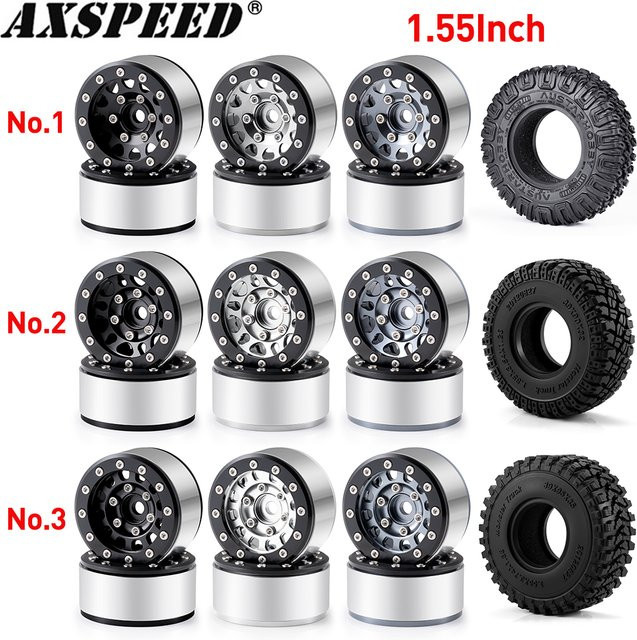 AXSPEED Beadlock Felge Radnabenreifen, 4-teiliges Set, Schwarz - Bild 1