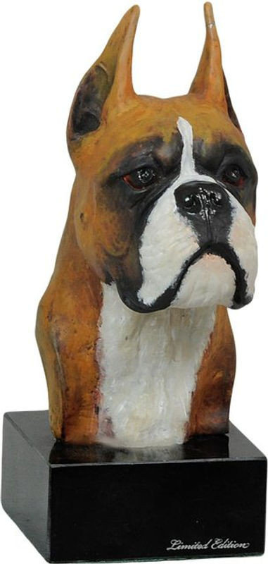Art-Dog German Boxer I Bemalte Figur aus Kunstharz in Mehrfarbig - Bild 1