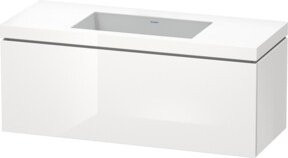 Duravit Waschtischunterschrank L-Cube c-bonded, Wandhängend, Weiß Hochglanz, B/T: 120 x 48 cm - Bild 1