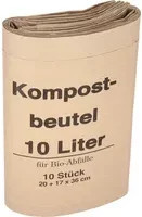 Emil Deiss KG Bio Müllbeutel aus Papier, 10 l, beige/braun - Bild 1