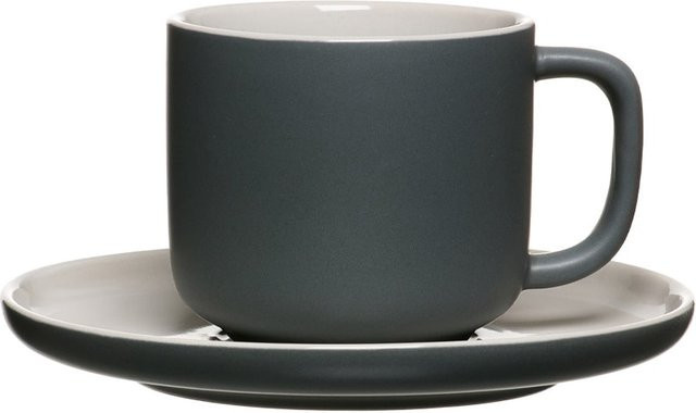 Ritzenhoff & Breker Kaffeetasse Jasper mit Untertasse, Grau, 240 ml - Bild 1