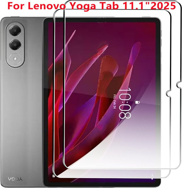 2 Stück Lenovo Yoga Tab 11,1 Zoll Displayschutzfolie aus 9H gehärtetem Glas, transparent, Anti-Fingerprint - Bild 1