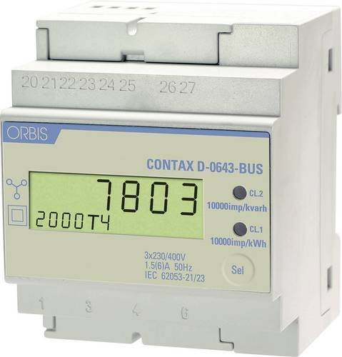 ORBIS Digitaler Drehstromzähler OB709600 kW-Zähler in Weiß - Bild 1