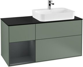 V&B Waschtischunterschrank Finion mit Wandbeleuchtung, Breite: 120 cm, Tiefe: 50,1 cm, Höhe: 50,1 cm, lackiert - Bild 1