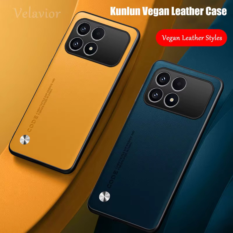 Luxus PU Leder Schutzhülle für Xiaomi Redmi K90, Redmi K90ProMax und K80Pro in Blau, Stoßfeste Silikon Rückseite - Bild 2