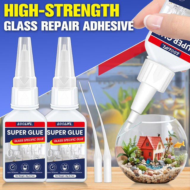 LOOLIFL Superkleber Cyanacrylat transparent 20g für Glas Keramik und Metall - Bild 1