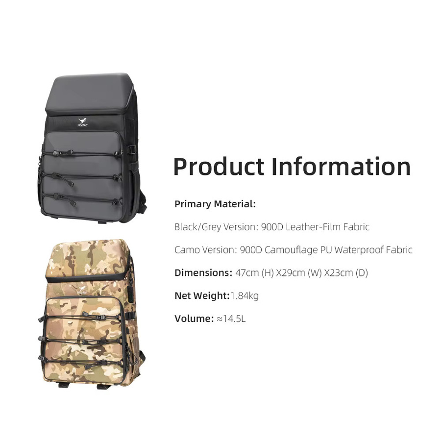 HGLRC B2 Drohnen- und Kamera-Rucksack in Schwarz, B/T/H: 47 x 29 x 23 cm, 14,5 l Volumen - Bild 4