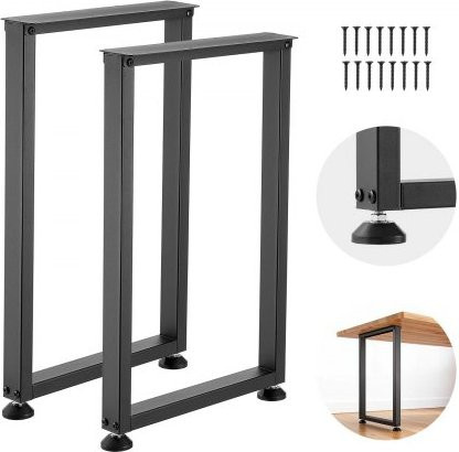 VEVOR Tischbeine aus Carbonstahl, Set mit 2 Stück, Schwarz, H x B: 74 x 45 cm - Bild 1