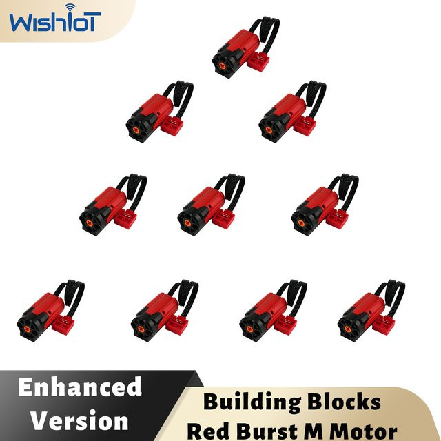wishiot MOC M Motor Red Enhanced Plus Version, Rot, 1-10-teiliges Set - Bild 1