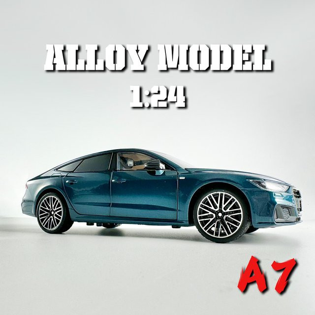 Maisto A7-Legierungsmodell, 1:24, mit Licht und Sound, Blau, Metall - Bild 1