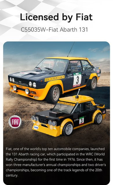 CaDA Baustein-Set 1:24 Gelbes Fahrzeug aus Kunststoff für Kinder ab 8 Jahren - Bild 1