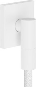 Hansgrohe Wandanschluss Fixfit Fine m mit Rückflussverhinderer, eckig, mattweiß - Bild 1
