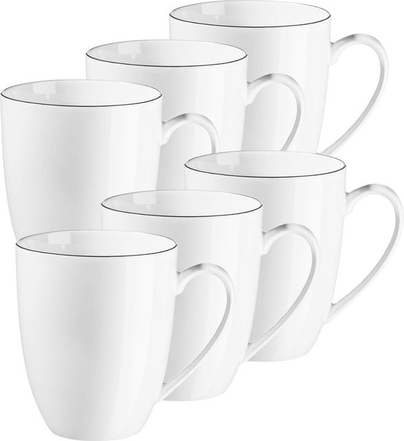 Mäser Kaffeebecher Felise aus Porzellan in Weiß oder Schwarz mit 225 ml - Bild 1