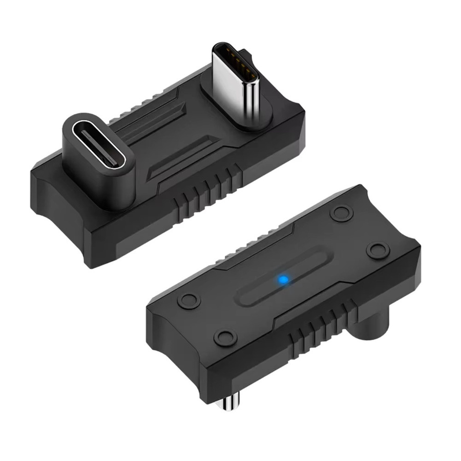 USB-C auf USB-C Adapter mit 180 Grad Winkel, männlich zu weiblich, schwarz, kompatibel mit Asus ROG Ally, unterstützt PD 140W und 8K @ 60Hz - Bild 5