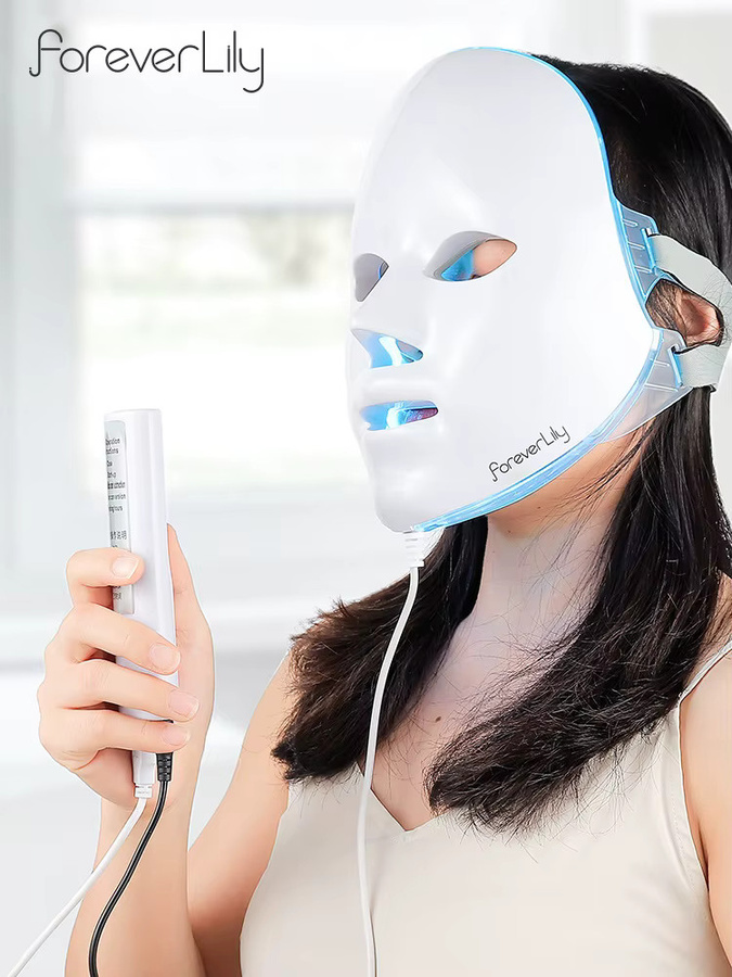 foreverlily Gesichts-LED-Maske, 7 Farben, Unisex - Bild 6