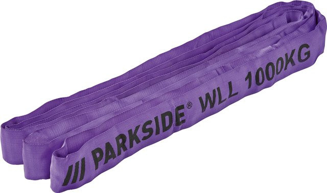 Parkside Hebeschlinge 2er Set, lila, Tragkraft 1000 kg bis 2000 kg, Länge 4 m - Bild 1