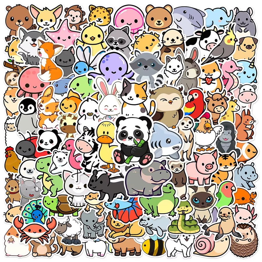Rspctou Cartoon-Tiere Graffiti-Aufkleber, wasserdicht, DIY, 10/30/50/100 Stück - Bild 2