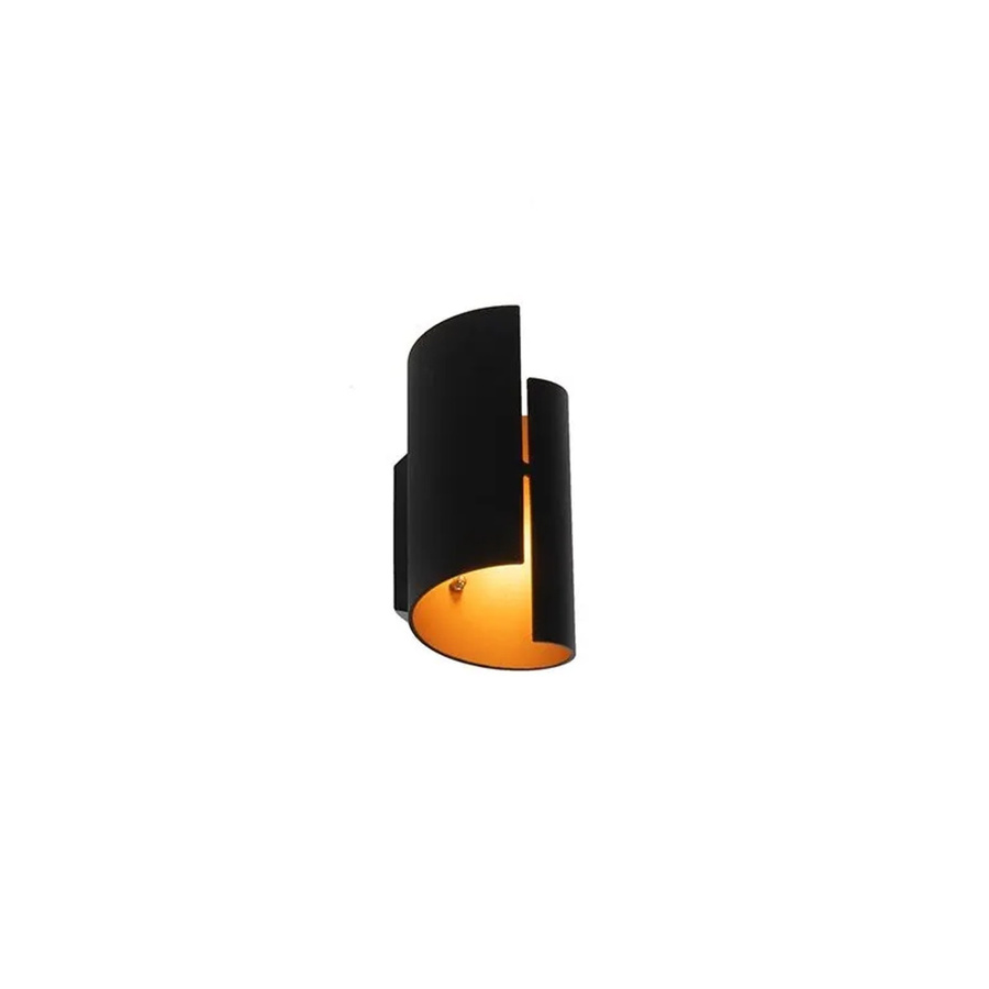 QAZQA Wandleuchte Faldo in Schwarz und Gold mit Up-Down-Lichtfunktion und dimmbarer G9 Leuchte - Bild 2