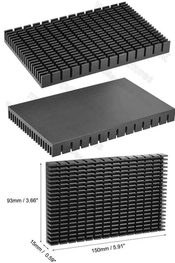 WE DO HEATSINK Elektronischer Kühlkörper Schwarz eloxiert B/T/H: 150 x 93 x 15 mm - Bild 4