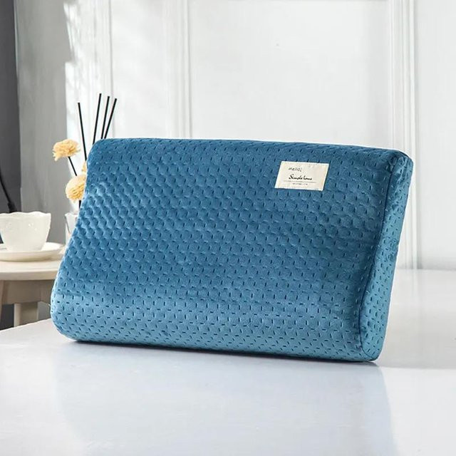 Gesteppter Latex-Kissenbezug von Yiran Furniture in Blau, wasserdichter Winter-Kissenbezug aus Polyester für Erwachsene und Kinder, B/H: 50 x 30 cm - Bild 1