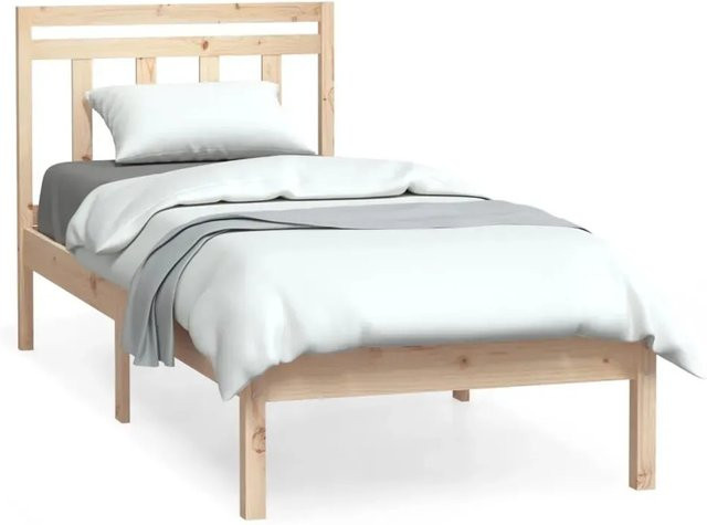vidaXL Massivholzbett aus Kiefer in Braun, B/T/H: 75 x 190 cm - Bild 1