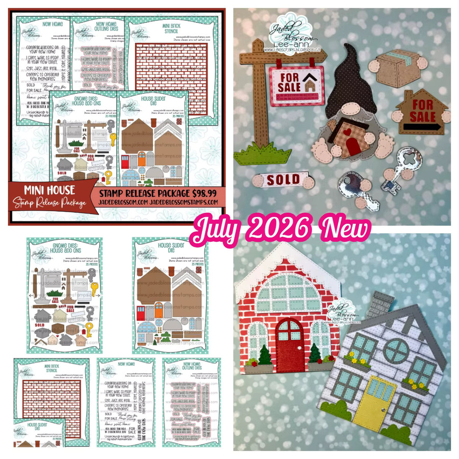 Jaded Blossom Gobble Squad Gnome Friends Metall-Stanzformen und Stempel Set für Scrapbook und DIY Karten in Multicolour - Bild 1