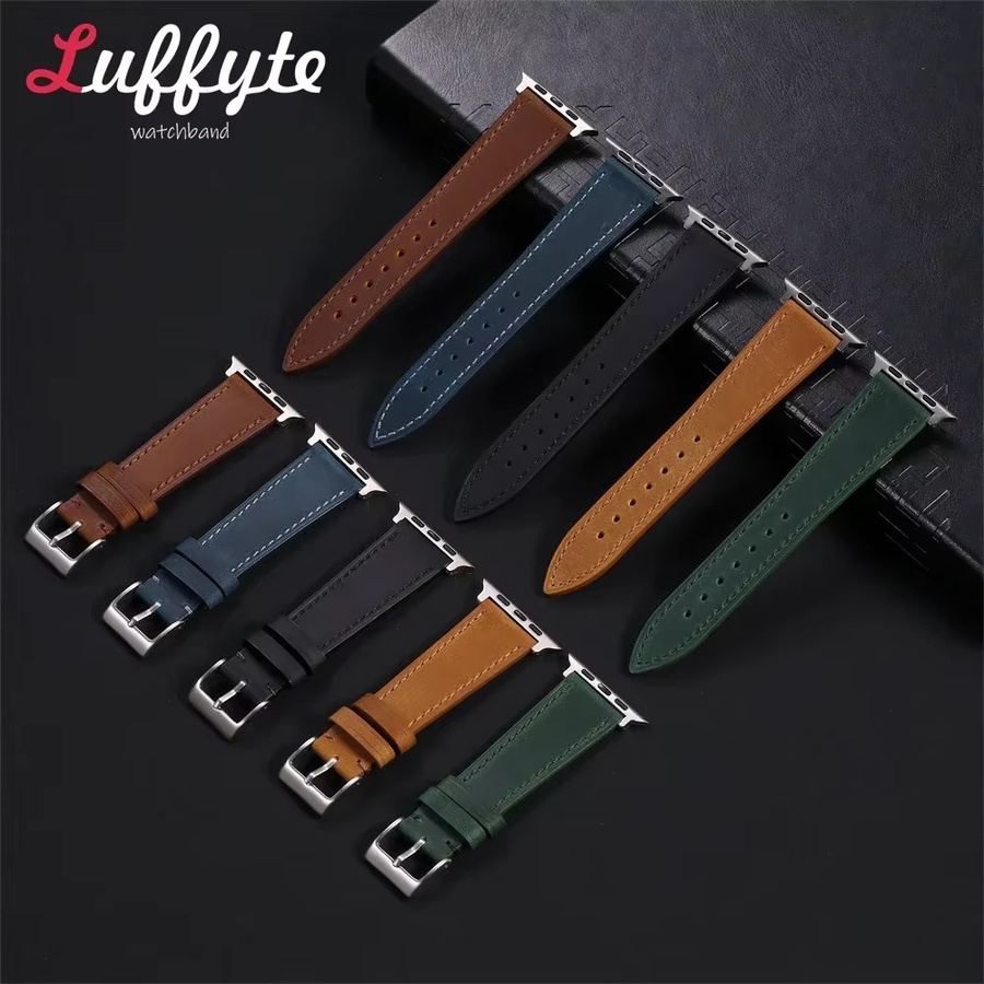 Luffyte Uhrenarmband Leder, Vintage, Unisex - Bild 1