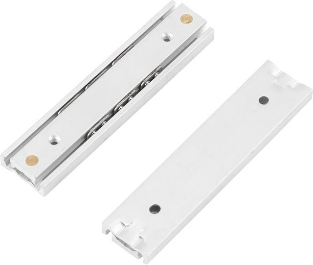 CosyHome 2er-Set Mini Gleitbahnen für Schubladen und Schränke aus Aluminiumlegierung, Silber, Länge: 7 cm - Bild 1