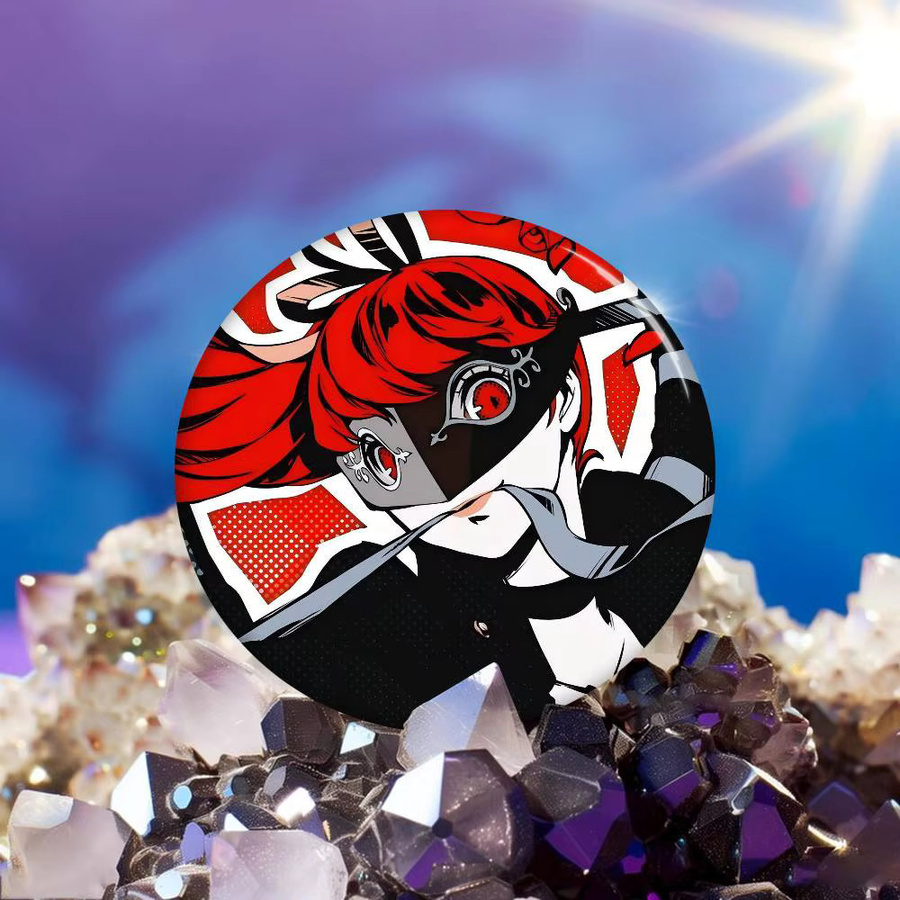 Mesuca Persona 5 Anstecknadel, rundes Metallabzeichen, Bunt / Mehrfarbig - Bild 5