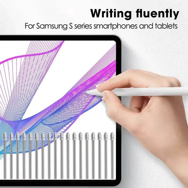 Samsung Ersatz-Stiftspitzen für Galaxy Tab S9 FE Stylus mit abnehmbaren Clips, Farbe: Silber - Bild 5
