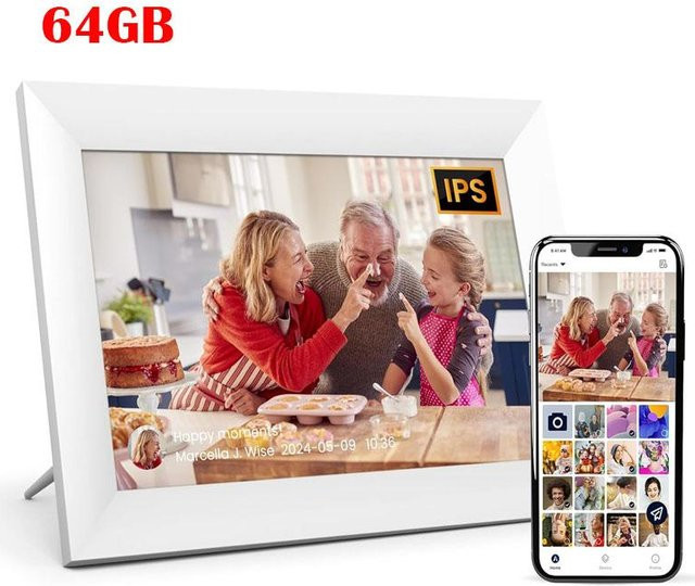 WiFi Frameo Digitaler Bilderrahmen 10,1 Zoll mit 1280x800 IPS HD Touchscreen und 32GB/64GB Speicher - Bild 1