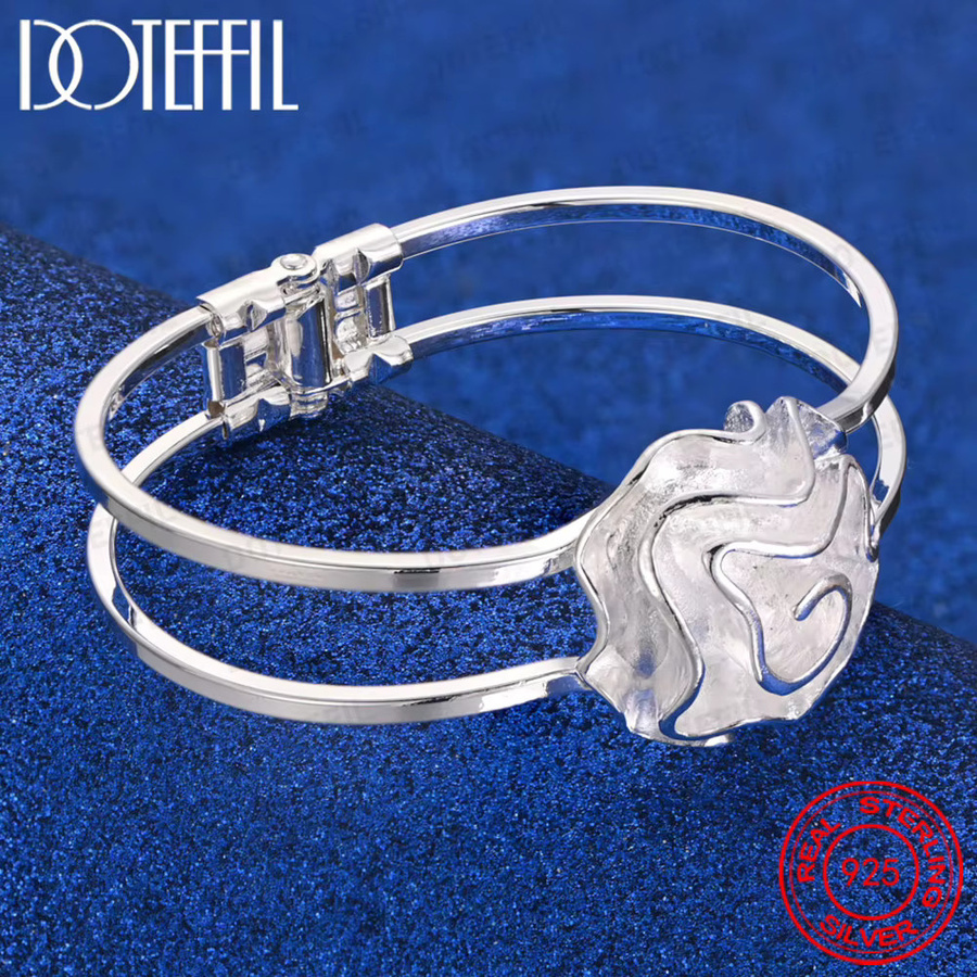 DOTEFFIL Armreif 925 Silber, Rosenblumen, Damen - Bild 2