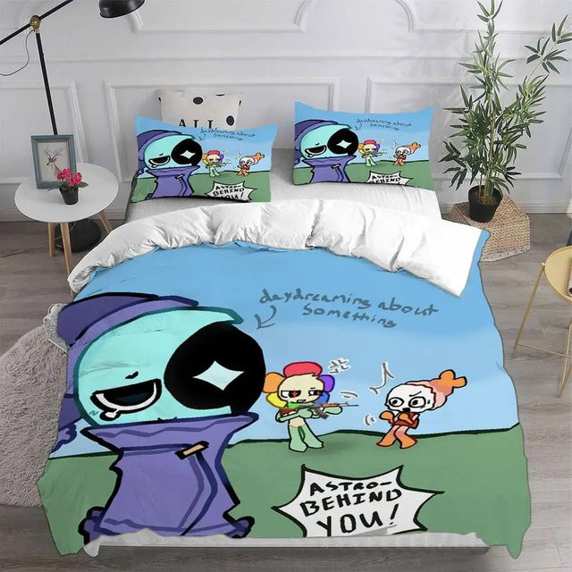 Dandy'S World Bettwäsche-Set bestehend aus Bettbezug und Kissenbezug, 3-teiliges Set für Kinder und Erwachsene, B/B: 220 x 240 cm - Bild 1