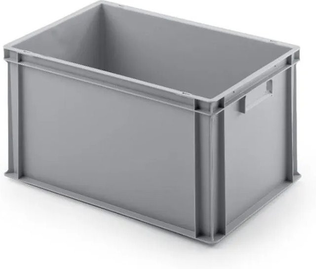 PROREGAL Eurobehälter Transportbox mit geschlossenem Griff, Grau, H x B x T: 32 x 40 x 60 cm - Bild 1