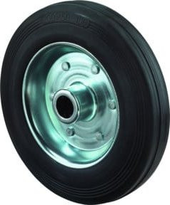 BS Rollen Gummirad B55.200 in Schwarz mit einem Raddurchmesser von 200 mm - Bild 1