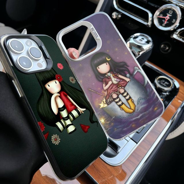 Stoßfeste Santoro Gorjuss Handyhülle für iPhone 11 bis iPhone 17 Pro Max in Silber und Multicolour - Bild 1