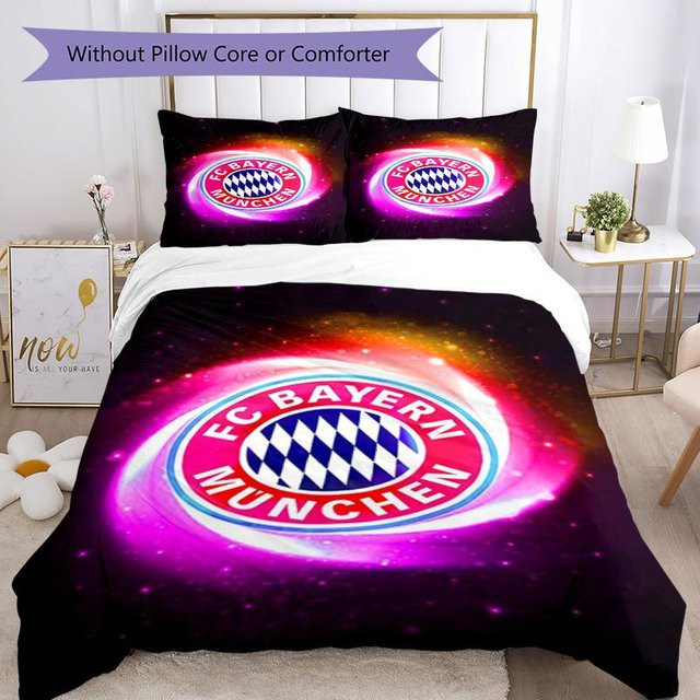 FC Bayern München Bettwäsche-Set von Celest Bazaar A, Mehrfarbig, Material Mikrofaser Polyester, B/H: 220 x 240 cm, enthält 1 Bettbezug und 2 Kissenbezüge - Bild 1