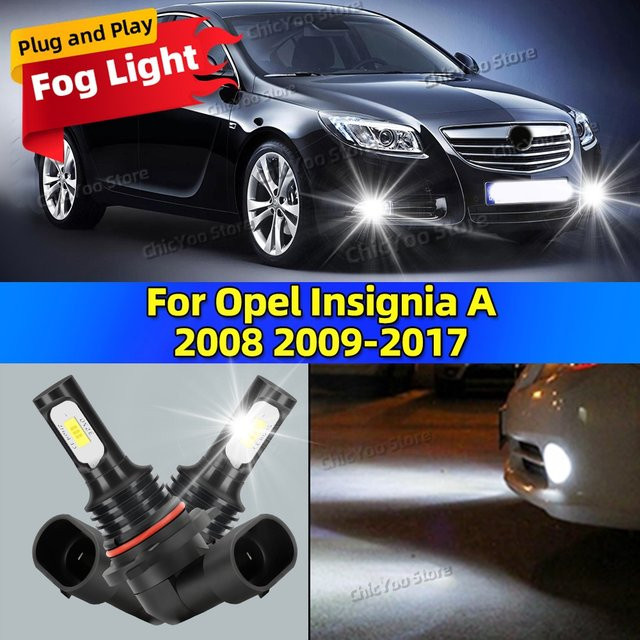 ChicYoo LED Nebelscheinwerfer Set für Opel Insignia A, 6000K Anti-Glare, Schwarz, 2 Stück - Bild 1