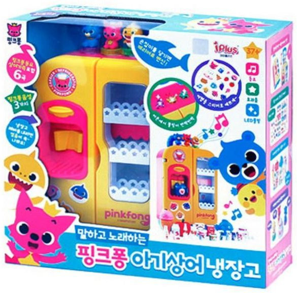 I-Plus Pinkfong Baby Shark Kühlschrank Spielset, Sprechendes & Singendes Musikalisches Küchenspielzeug, ab 3 Jahre - Bild 1