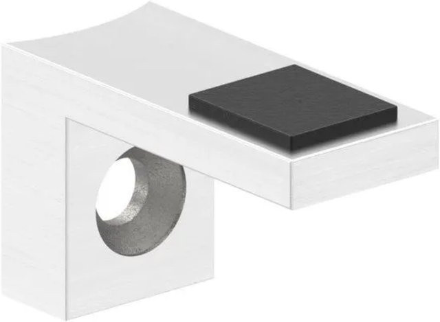 FeNau Regalträger aus Edelstahl V2A in Silber gebürstet für Rohr 42,4 mm mit M6 Senkbohrung - Bild 1