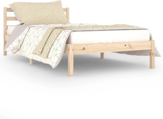 vidaXL Massivholzbett aus Kiefer in Braun, B/T/H: 100 x 200 x 105,5 cm - Bild 1