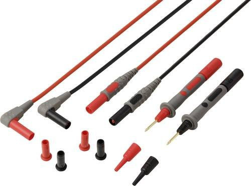 Voltcraft MSL-850 Premium Silikon Messleitung mit Gold Kontakten, 1 Paar, Länge: 1,2 m - Bild 1